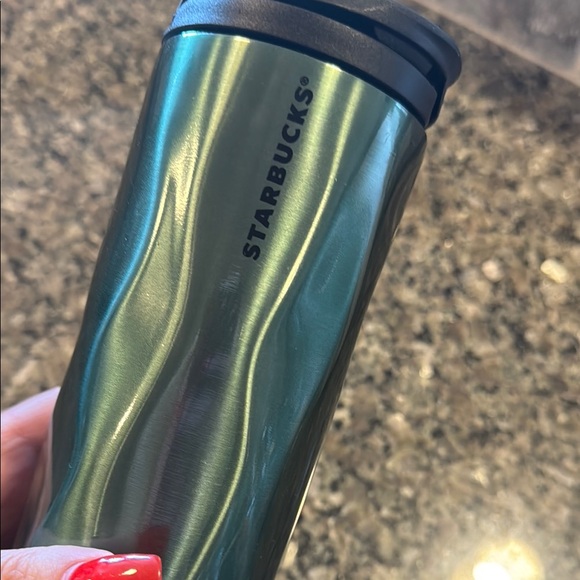 Starbucks Metallic Green Travel Mug - Picture 5 of 5